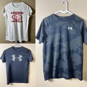 Under Armour Youth T-Shirt Bundle Size Large Back to School Sports Athletic